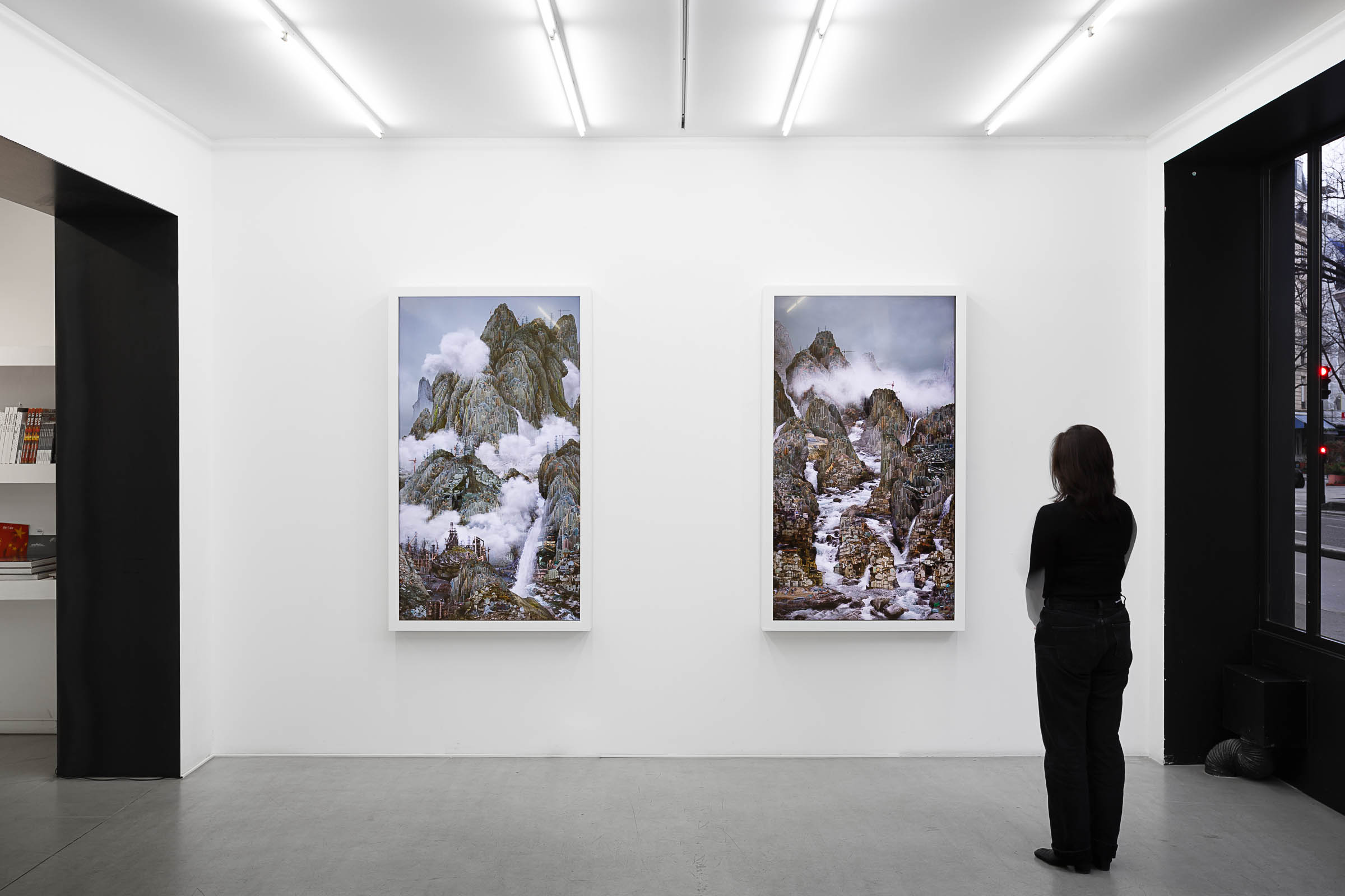 Yang Yongliang-The-Clouds-The-Streams-Exhibition-View PARIS-B Galerie Paris-Beijing