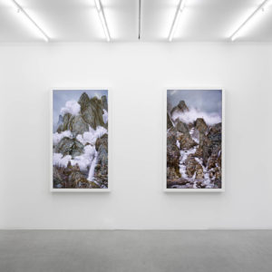 Yang Yongliang, The Clouds-The Streams Exhibition View, 2023, 4K Video