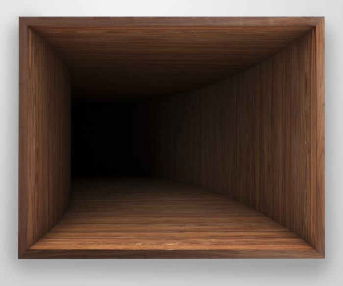 Theis Wendt Void no. 12, 2023. Mahogany frame, fine art print, 140 x 170 x 10cm. Edition of 5. PARIS-B