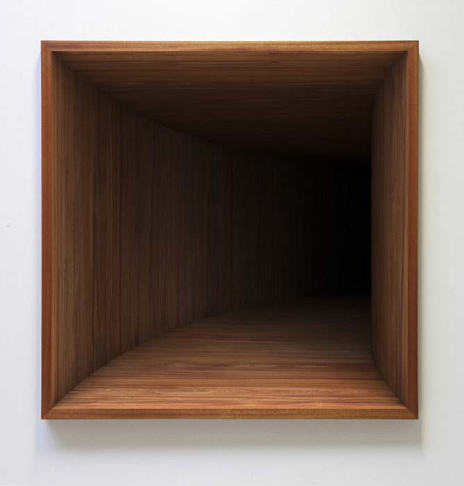 Theis Wendt Void no. 13, 2023. Mahogany frame, fine art print mounted on dibond museum glass, 120 x 120 x 8cm. Edition of 5. PARIS-B