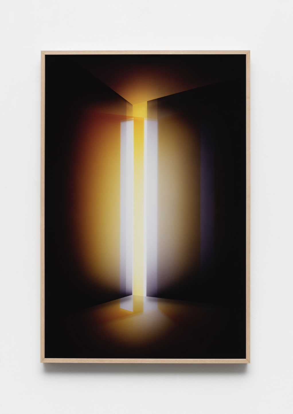 Justin Weiler Dédale-Screen, 2023. Ink on glass, 120 x 80 cm.