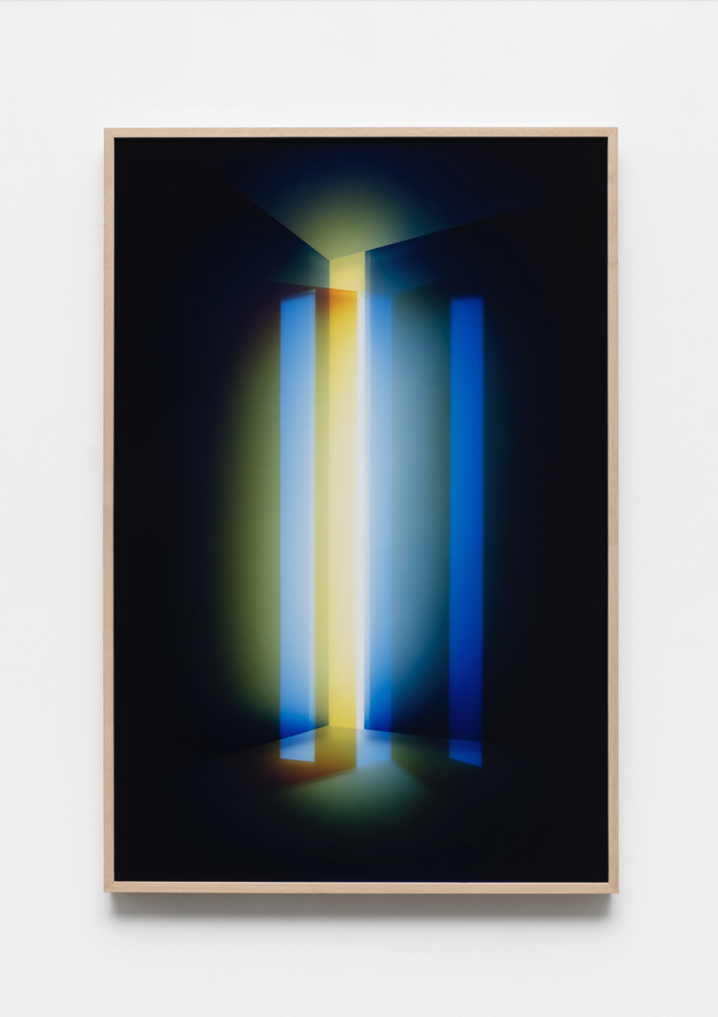 Justin Weiler Dédale-Screen, 2023. Encre sur verre, 120 x 80 cm.
