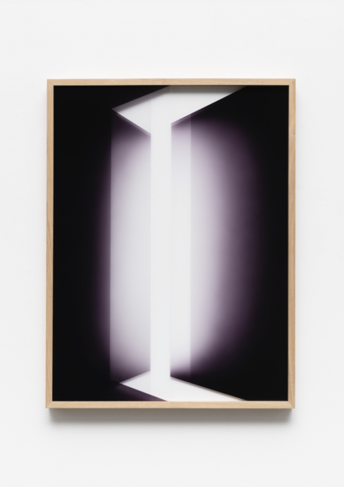 Justin Weiler Espaces Intermédiaires, 2023. Ink on glass, 80 x 60 cm.