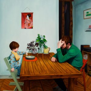 Dorian Cohen, Père et fils, 2023. Oil on canvas, 230 x 180 cm. Photo: Romain Darnaud.