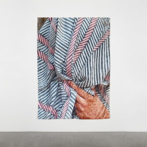 Forefinger, série Perpwalk, 2022, impression sur velour marbré, 180 x 250 cm