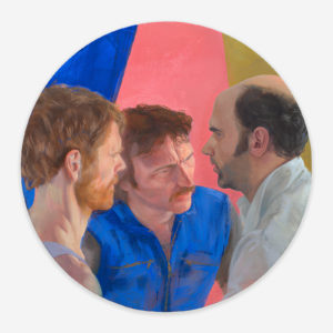 Marion Bataillard, Écart circulaire, 2023, tempera on wood, 50 cm diameter