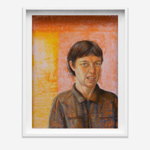 Marion Bataillard, Grrr, 2022, egg painting on paper, 41 x 31 cm