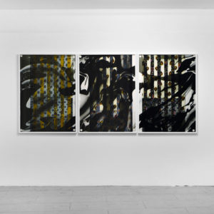 Baptiste Rabichon, Les chemises de mon père #1, 2019, unique chromogenic print, triptych, 127 x 95 cm each
