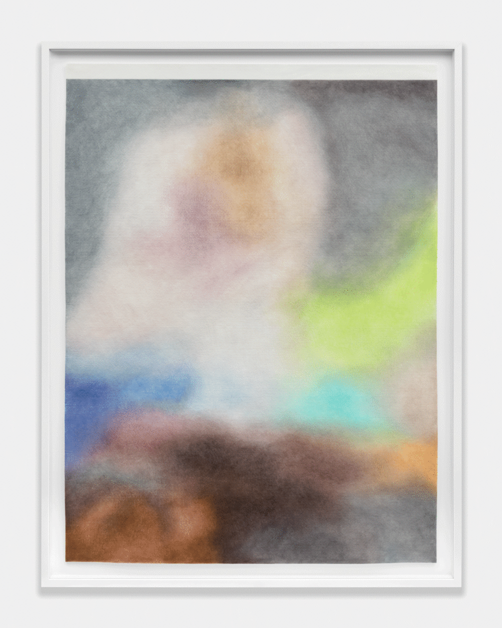 Léa Belooussovitch, « Wrapped bodies », « Ahmedabad, Inde, 21 avril 2021 », dessin aux crayons de couleur sur feutre de laine, 120 x 160 cm, 2022, photo Regular Studio, Courtesy PARIS-B