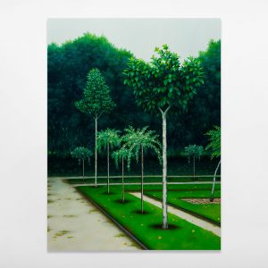Dorian Cohen, Le Jardin Albert Kahn #1, 2025, huile sur toile, 160 x 120 cm