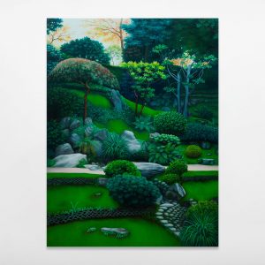 Dorian Cohen, Le Jardin Albert Kahn #3, 2025, huile sur toile, 160 x 120 cm