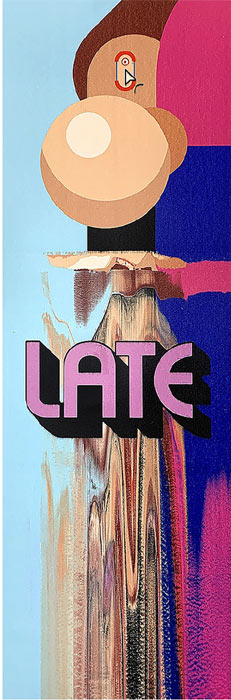 Róbert Batykó, Late, 2023, oil on canvas, 198 x 65 cm