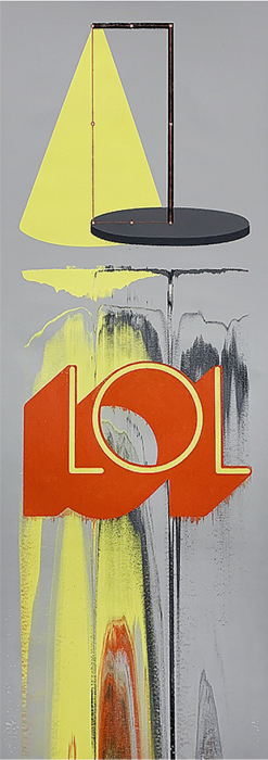 Róbert Batykó, LOL, 2023, oil on canvas, 198 x 70 cm