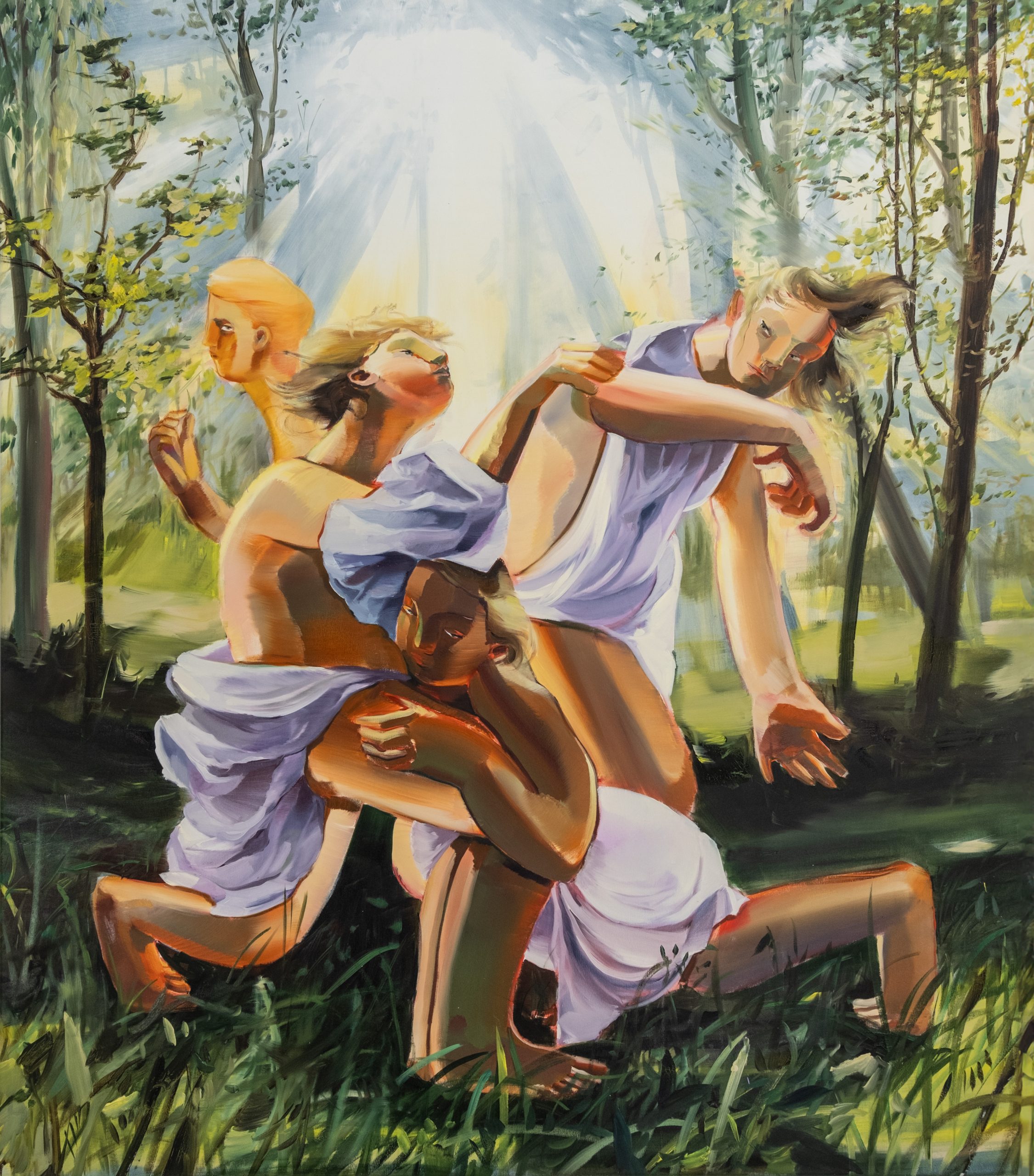 Luca Sára Rózsa, The Changing (War), 2024, oil on canvas, 160 x 140 cm