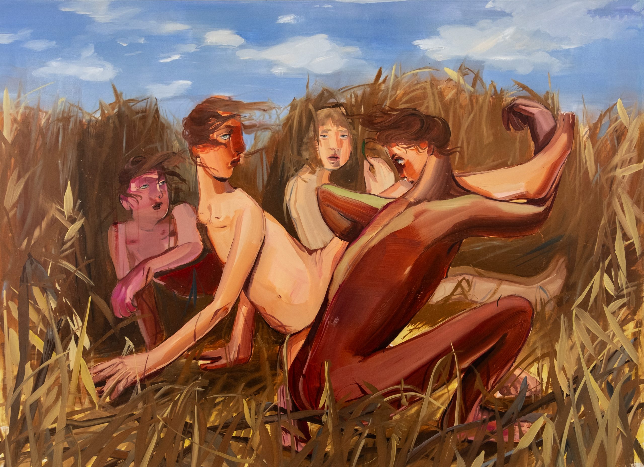 Luca Sára Rózsa, The Changing (War), 2024, oil on canvas, 160 x 140 cm