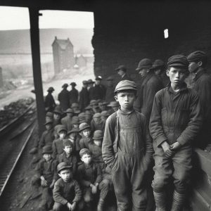 Brodbeck & de Barbuat – Study after Lewis Hine, Breaker Boys In Coal Chute, South Pittston, Pennsylvania, 1911 – 2022