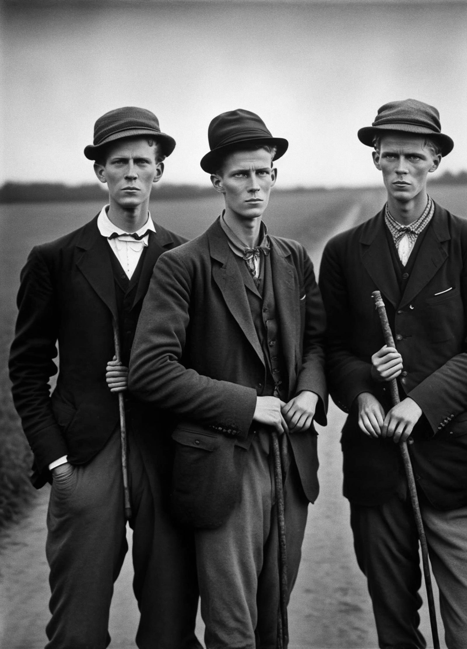Brodbeck-&-de-Barbuat,-Etude-d’après-August-Sander,-Young-Farmers,-1914---2022-PARIS-B