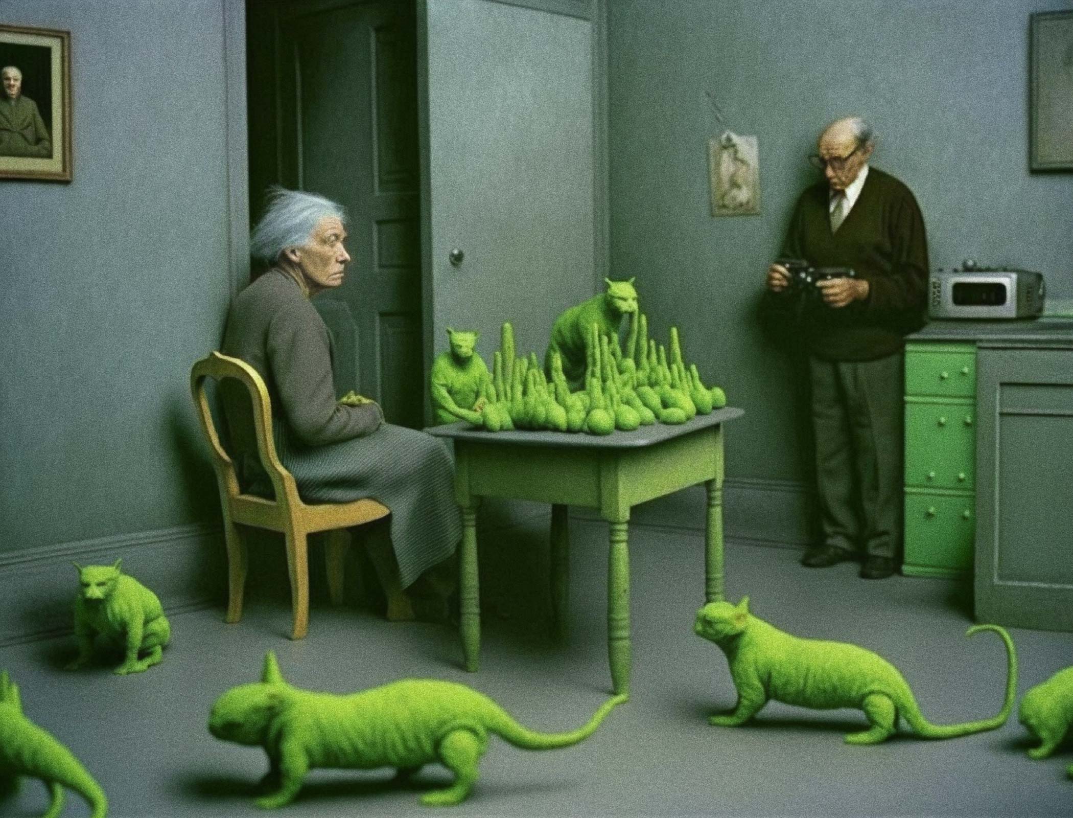 Brodbeck-&-de-Barbuat,-Etude-d’après-Sandy-Skoglund,-Radioactive-Cats,-1980---2022-PARIS-B