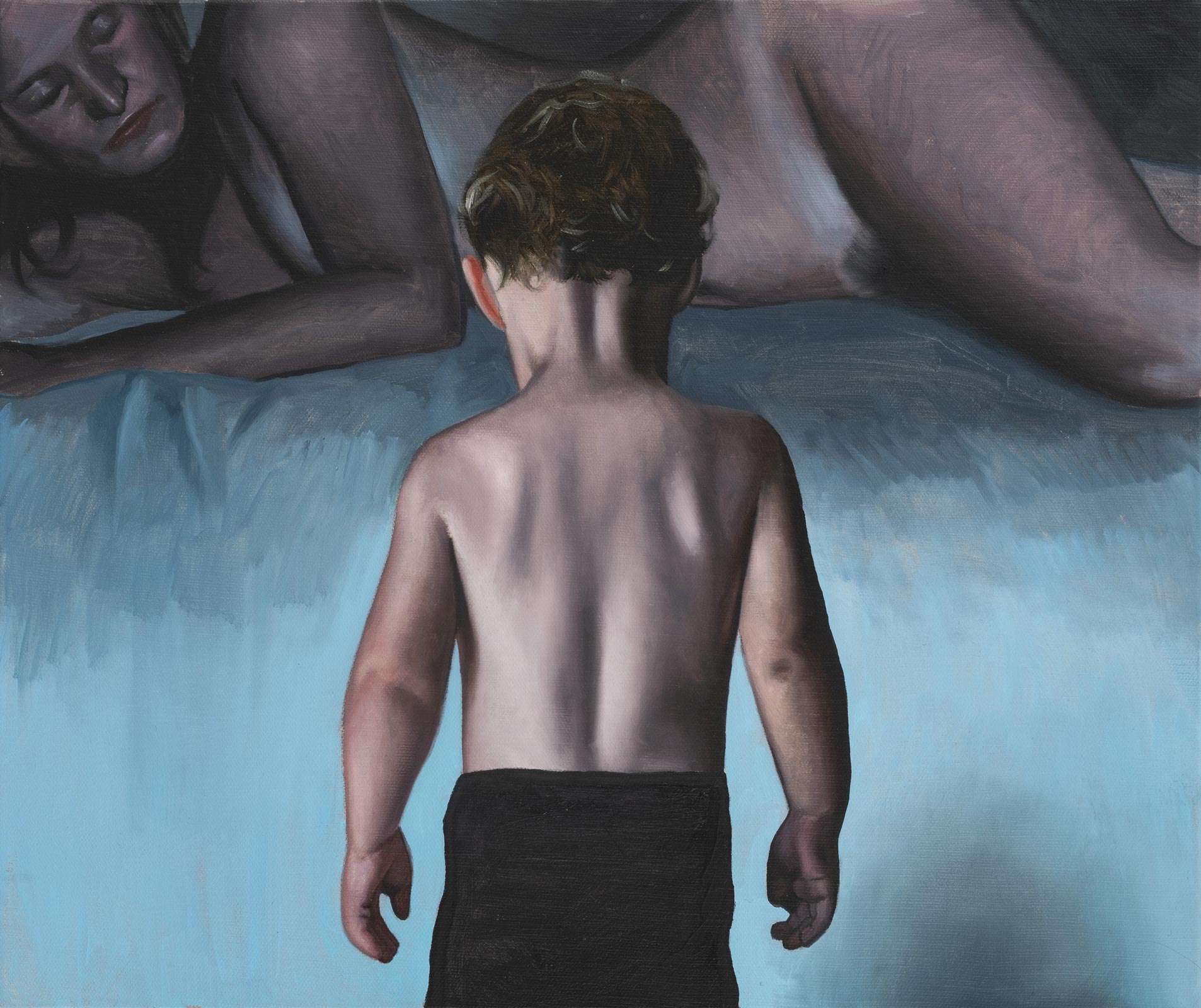 François Malingrëy, La femme et l’enfant, 2026, Huile sur toile, 55 x 46 cm PARIS-B