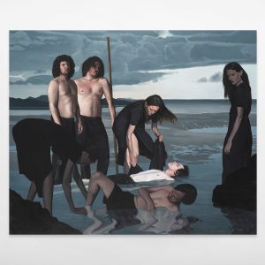 François Malingrëy – Le rivage et les sœurs , 2025, Oil on canvas 165 x 200 cm