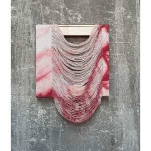 Golnaz Payani, “Before the fall 02”, 2024, Fabric and wood, 30×30 cm