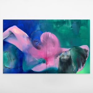 Tatiana Gorgievski, « Plasme », Huile sur toile, 2025, 117×203 cm