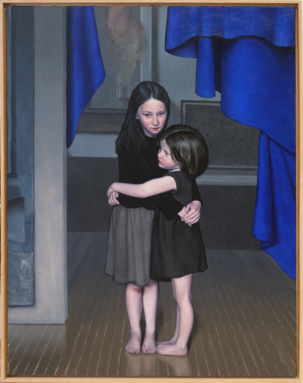 François-Malingrëy,-le-calin,-Huile-sur-toile,-130x97-cm,-PARIS-B-