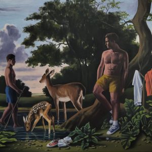 Artur Grucela, Coexistence, 2024, Huile sur toile, 90 x 120 cm