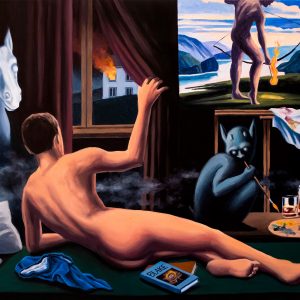 Artur Grucela, Nightmare, 2023, Huile sur toile, 90 x 120 cm