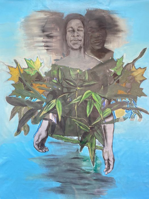 Souleimane BARRY, Le Mouvement de visages, 2026, Acrylique, 162X130