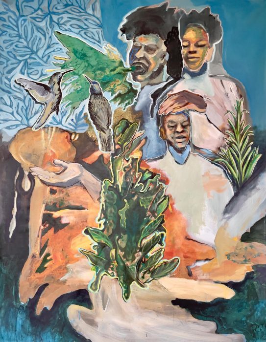 Souleimane BARRY, L'equilibre naturel, 2025, Acrylique sur toile, 162 x 130 cm
