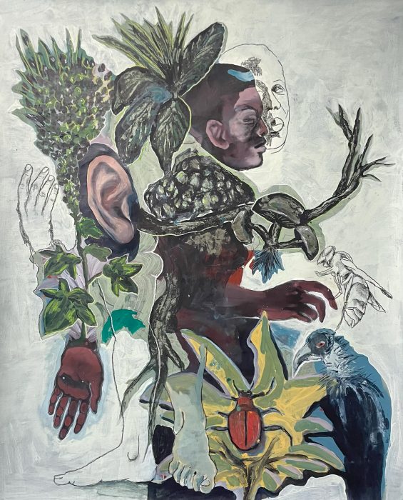 Souleimane BARRY, Théâtre de la nature, 2026, Acrylique, 162X130 cm